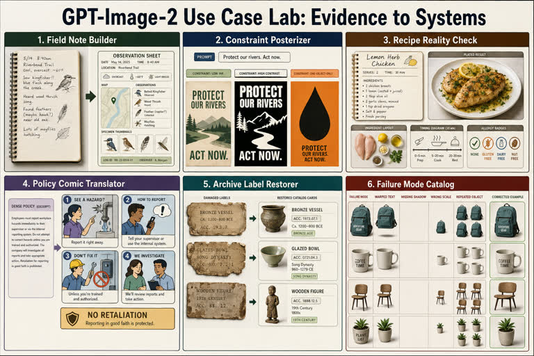 Use Case Lab: Evidence to Systems。GPT Image 2 示例。