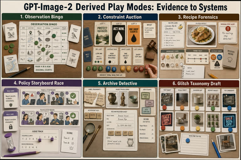 Derived Play Modes: Evidence to Systems. GPT Image 2 example.