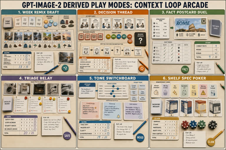 Derived Play Modes: Context Loop Arcade. GPT Image 2 example.
