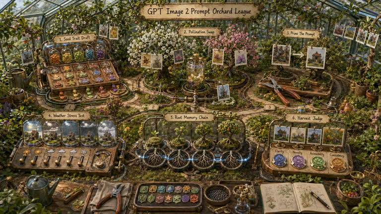 Derived Play: Prompt Orchard League. GPT Image 2 example.