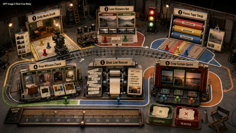 Derived Play: Shot-Cue Relay. GPT Image 2 example.