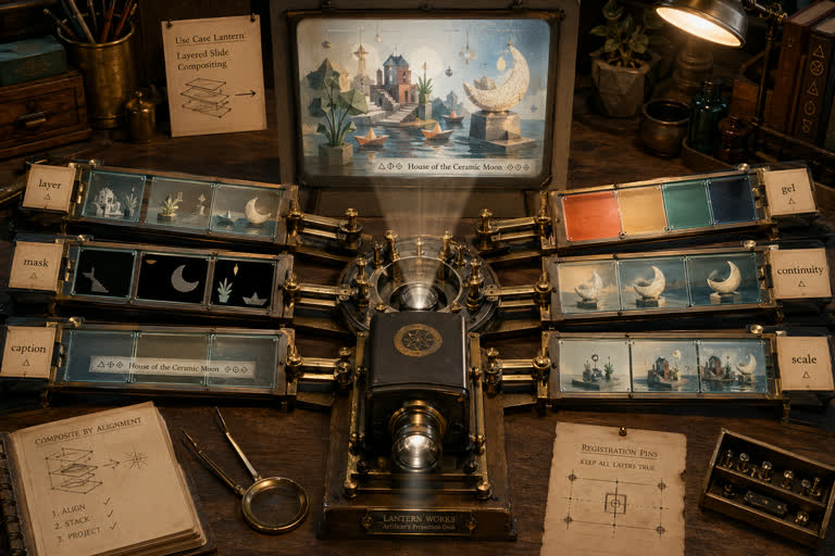 Use Case Lantern: Layered Slide Compositing. GPT Image 2 example.