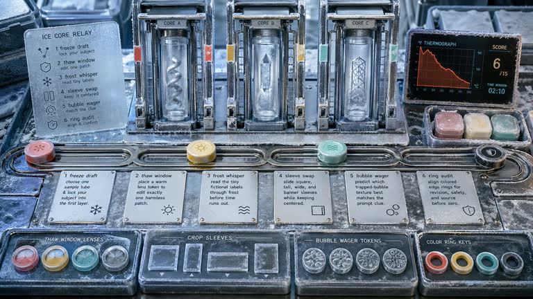 Derived Play: Ice Core Relay. GPT Image 2 example.