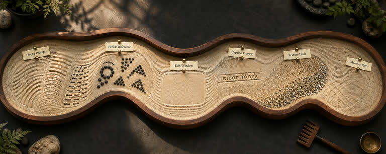 Use Case Sand Scroll: Prompt Raking. GPT Image 2 example.