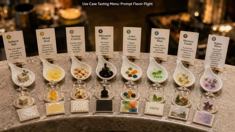 Use Case Tasting Menu: Prompt Flavor Flight. GPT Image 2 example.