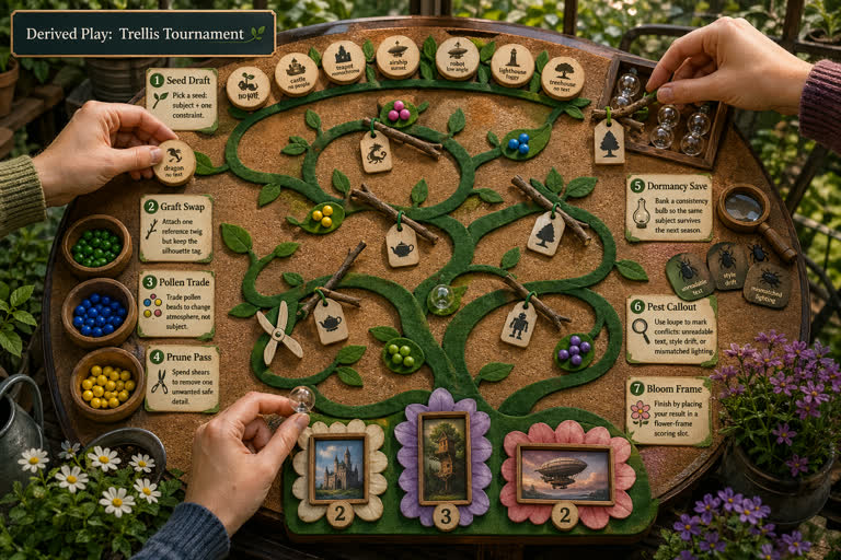 Derived Play: Trellis Tournament. GPT Image 2 example.