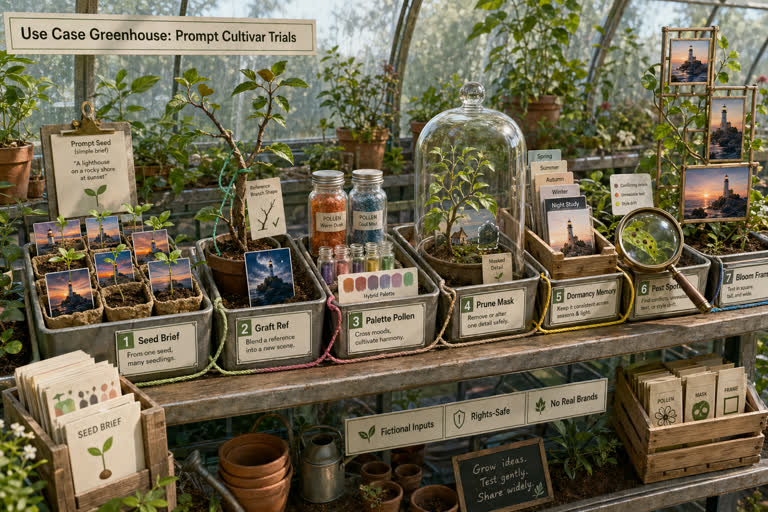 Use Case Greenhouse: Prompt Cultivar Trials. GPT Image 2 example.
