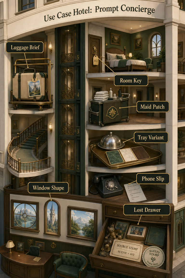 Use Case Hotel: Prompt Concierge. GPT Image 2 example.