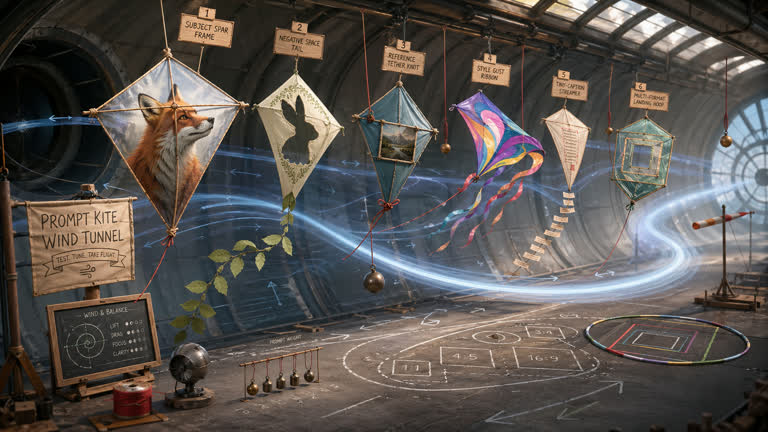 Use Case Wind Tunnel: Prompt Kite Flights. GPT Image 2 example.