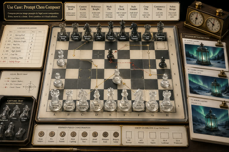Use Case: Prompt Chess Composer. GPT Image 2 example.