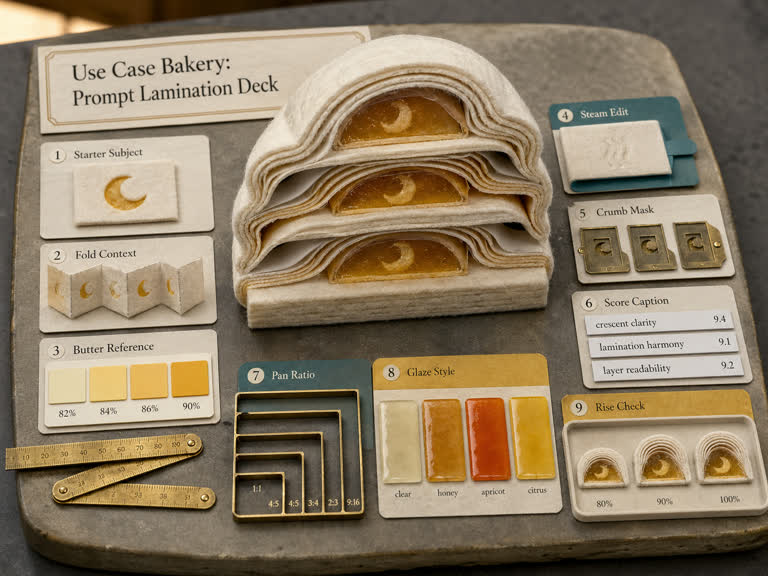 Use Case Bakery: Prompt Lamination Deck. GPT Image 2 example.