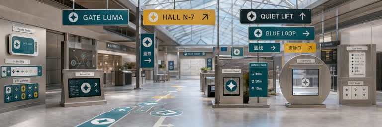 Use Case Wayfinding: Prompt Glyph Concourse. GPT Image 2 example.