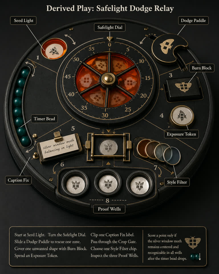 Derived Play: Safelight Dodge Relay. GPT Image 2 example.