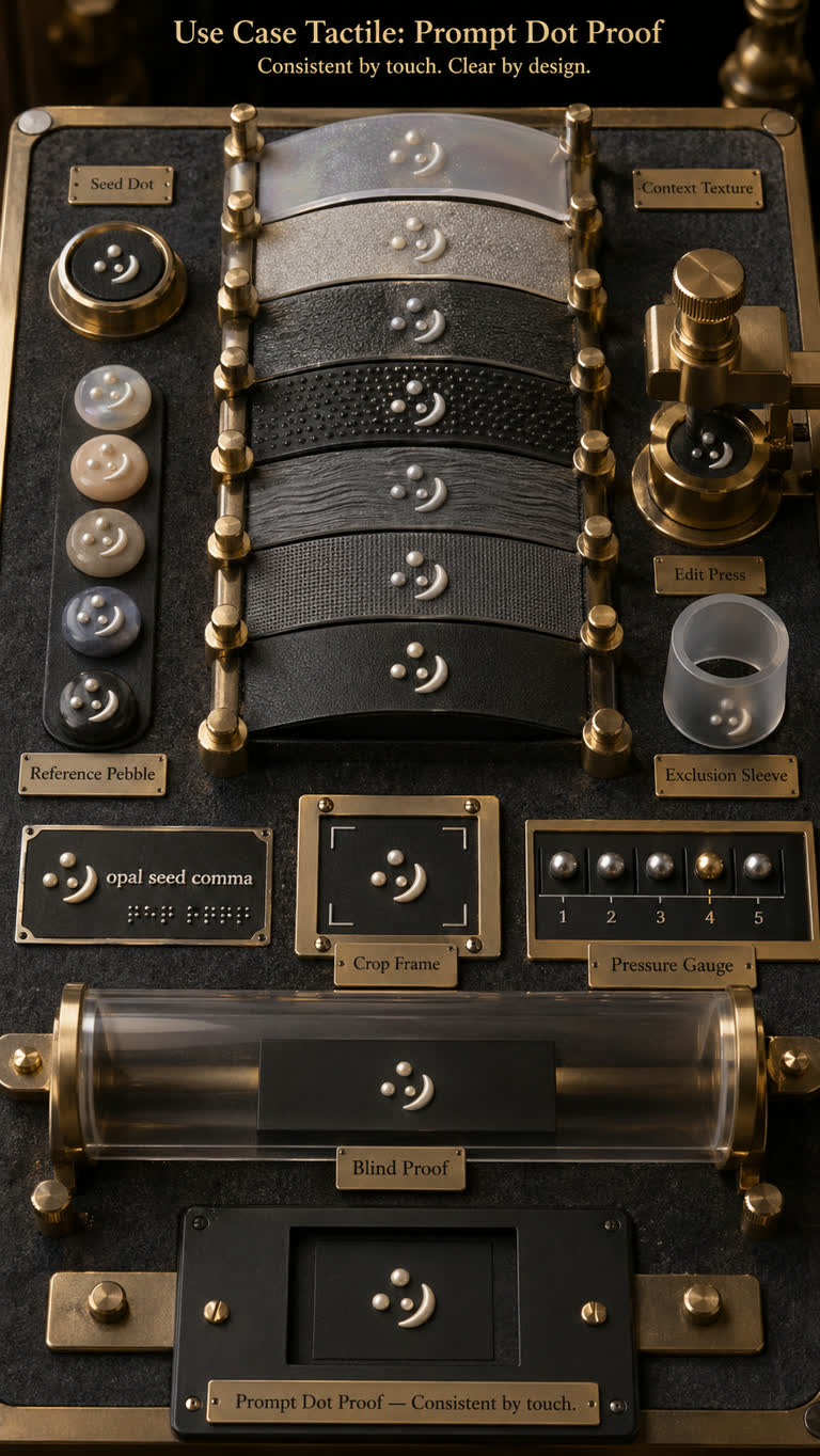Use Case Tactile: Prompt Dot Proof。GPT Image 2 示例。