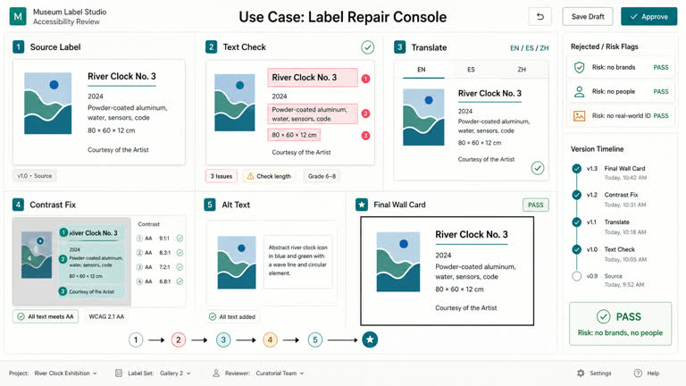 Use Case: Label Repair Console. GPT Image 2 example.
