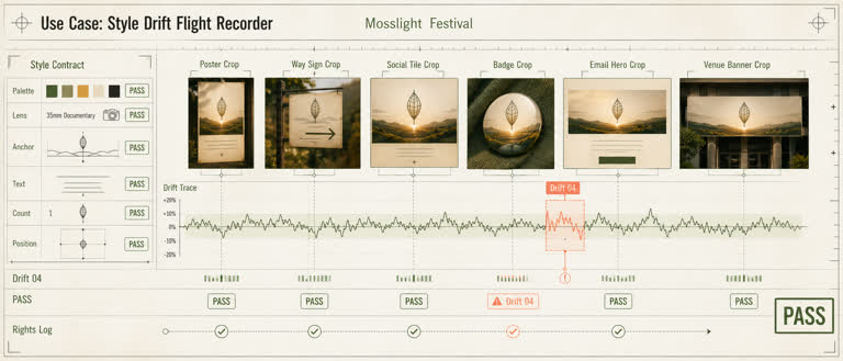 Use Case: Style Drift Flight Recorder. GPT Image 2 example.