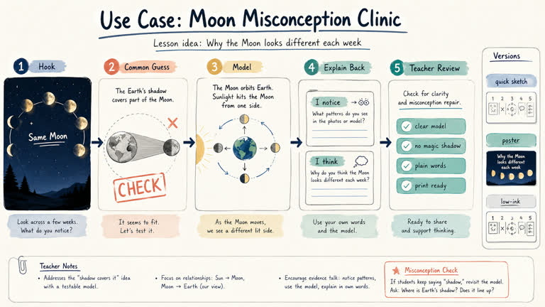 Use Case: Moon Misconception Clinic. GPT Image 2 example.
