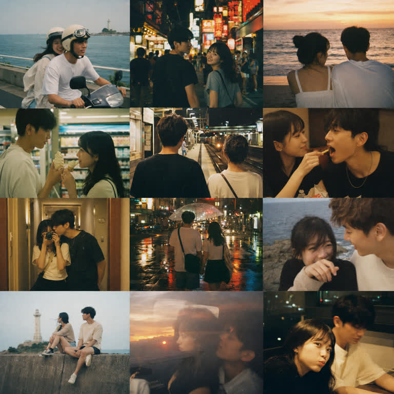 GPT Image 2 nostalgic 12-photo travel collage. GPT Image 2 example.