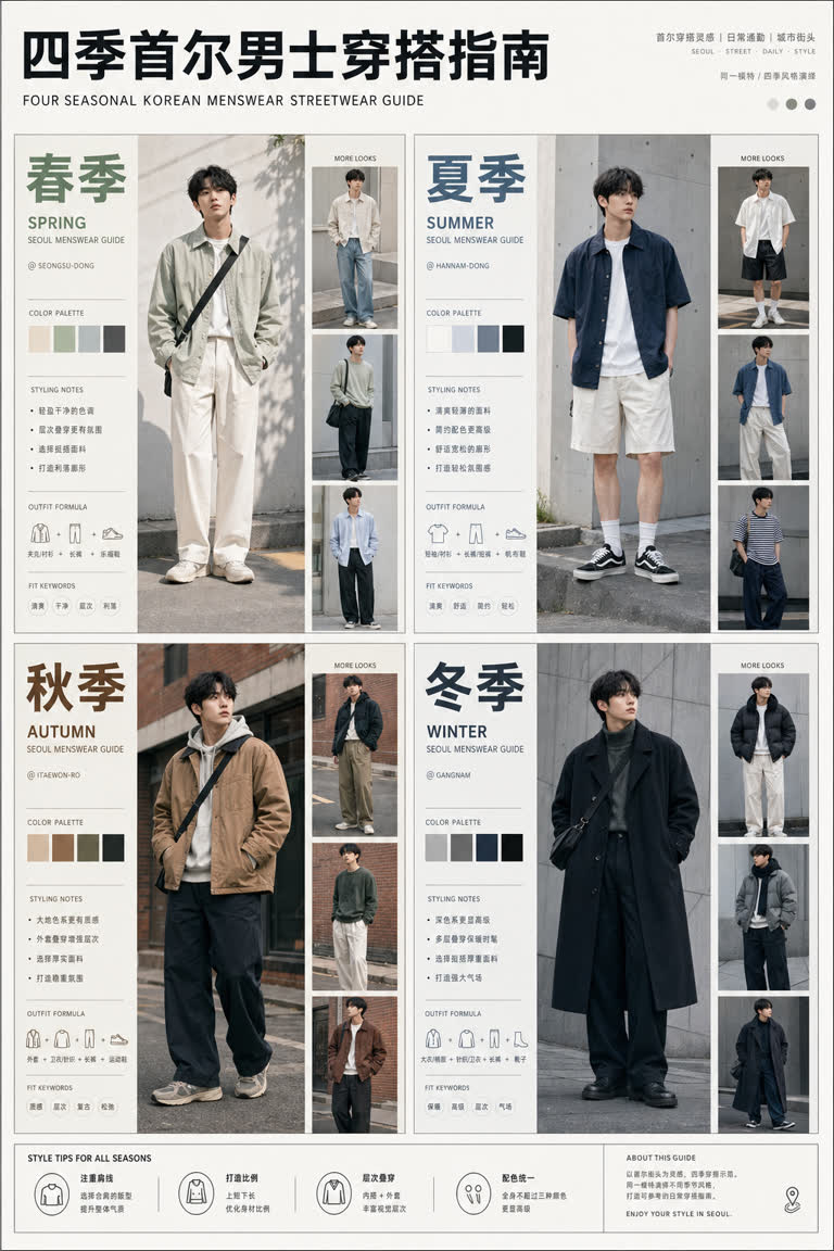 GPT Image 2 four-season Korean menswear guide. GPT Image 2 example.